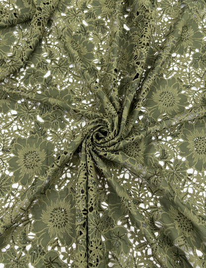 Floral Crepe Cutwork With Sequence (DC)