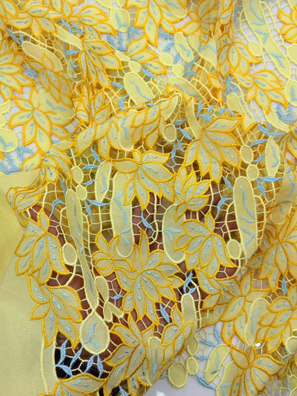 Viscose Floral Lace Fabric
