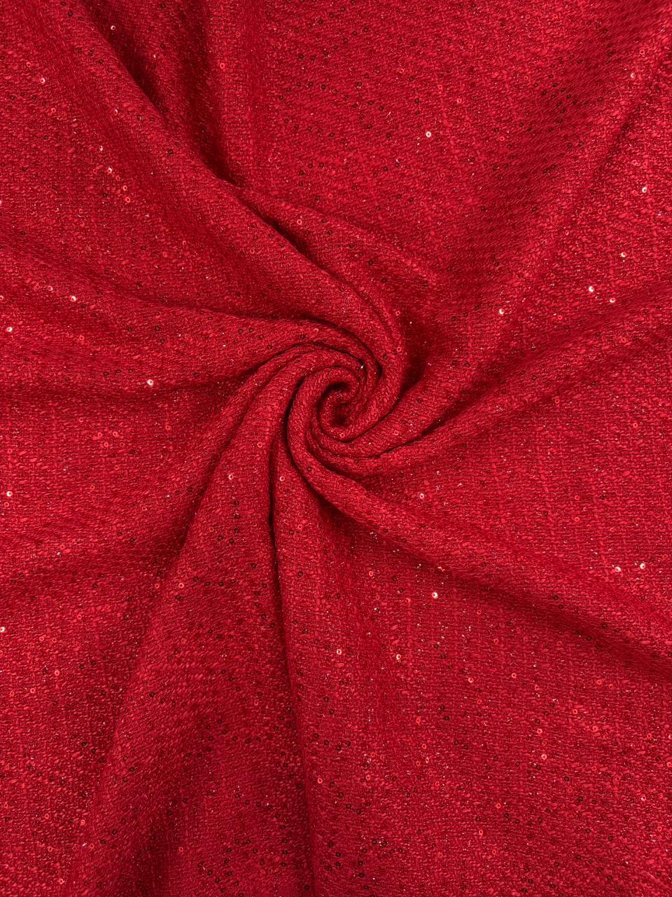 Luxury Fancy Sequin Tweed Fabric – 60" Width