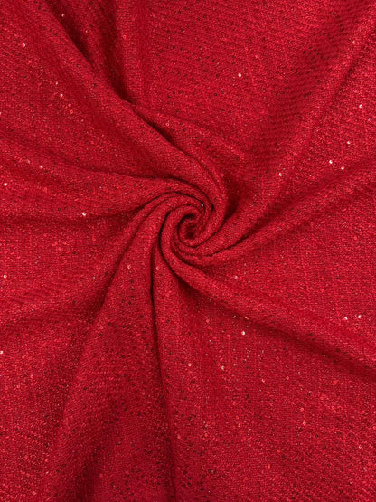 Luxury Fancy Sequin Tweed Fabric – 60" Width
