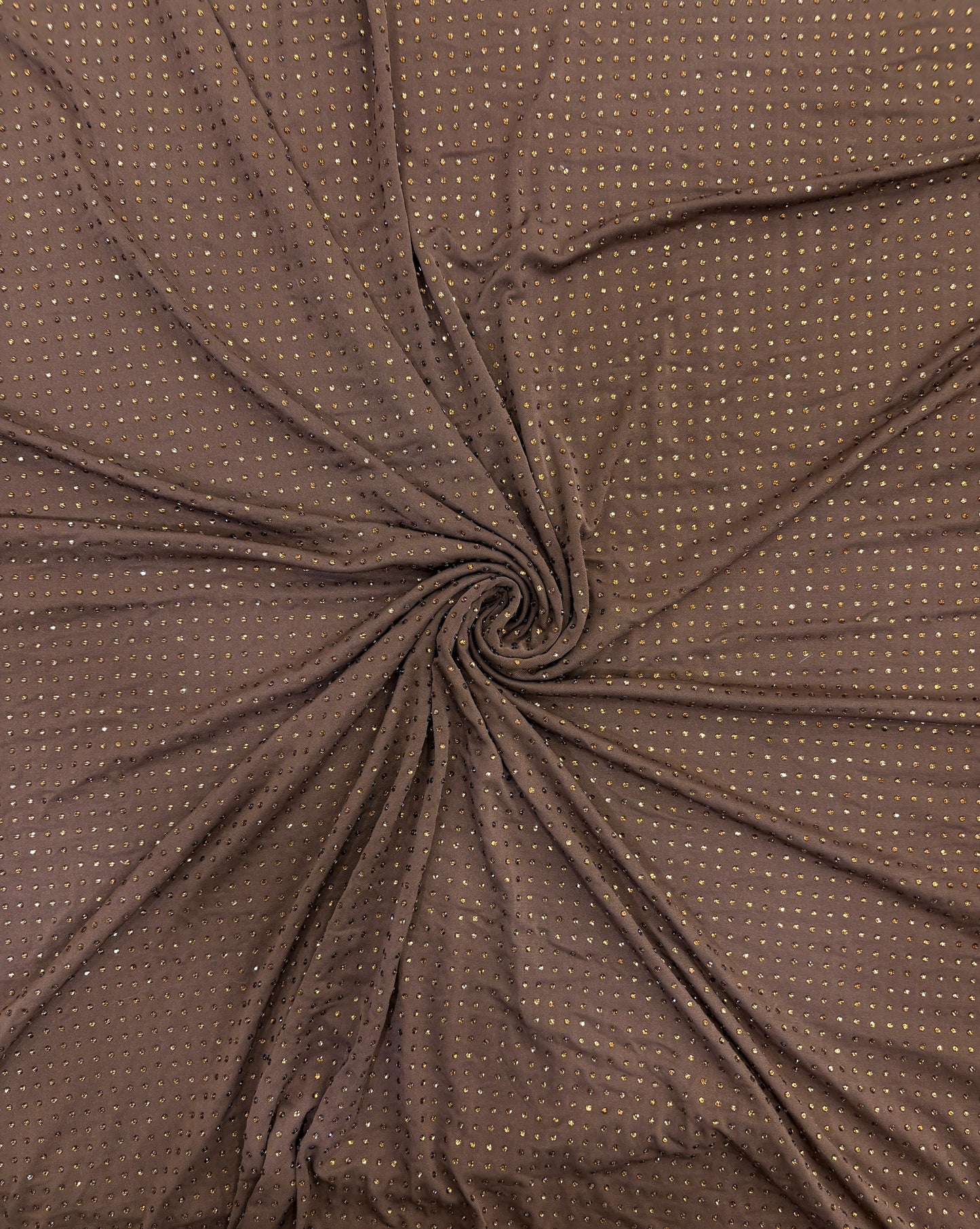 Rhinestone Polyester Lycra Fabric (52")