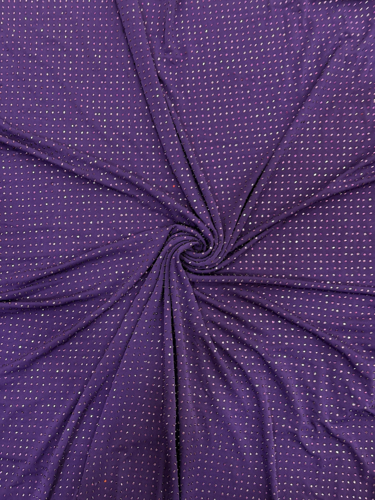 Rhinestone Polyester Lycra Fabric (52")