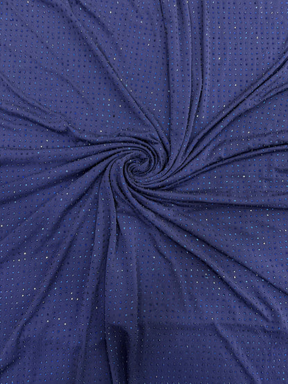 Rhinestone Polyester Lycra Fabric (52")