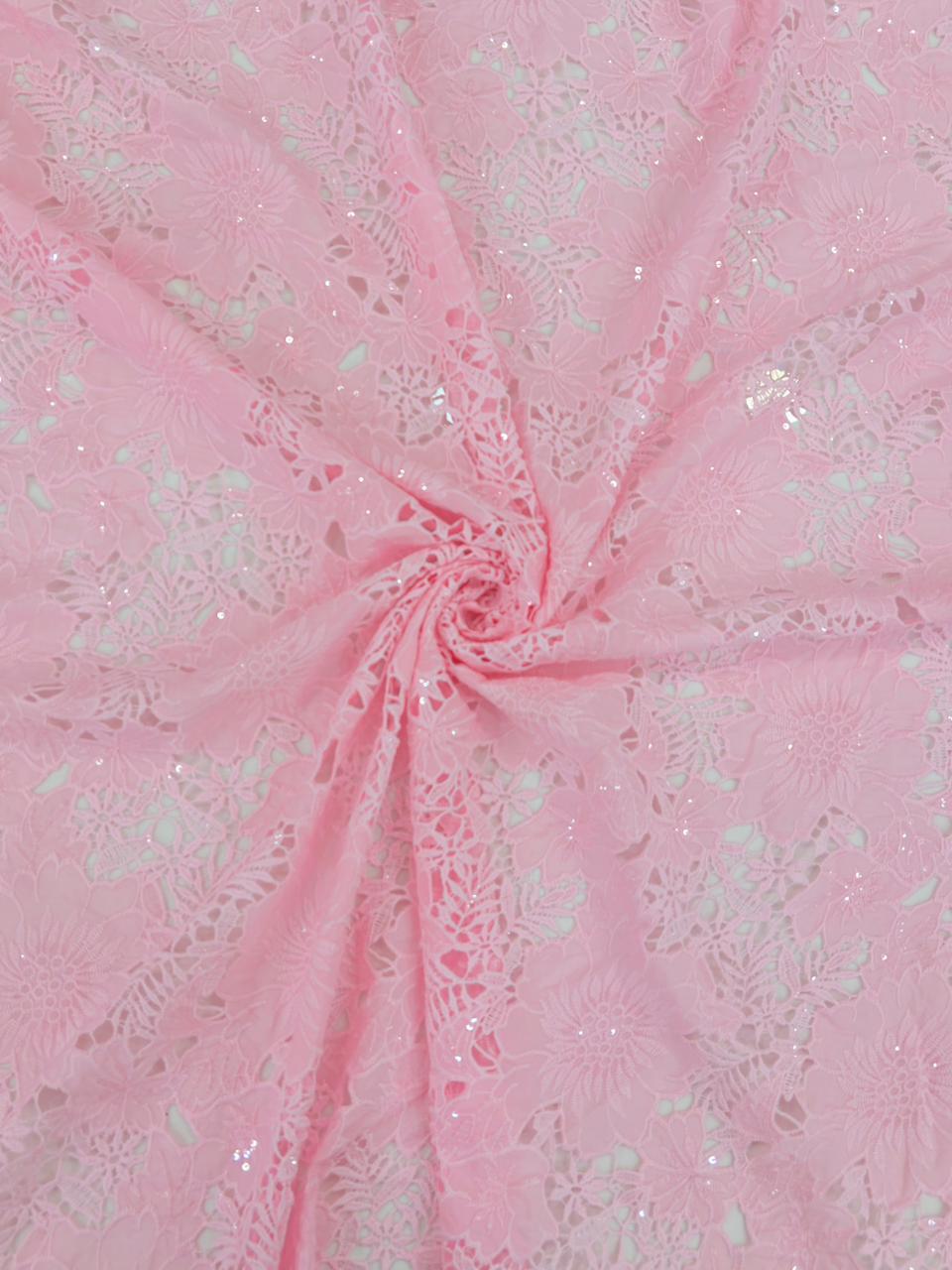Floral Crepe Cutwork With Sequence (DC)