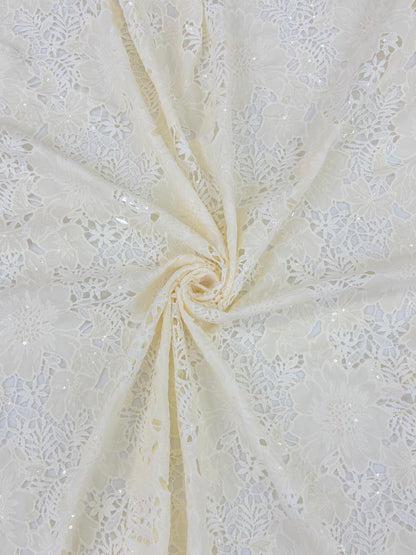 Floral Crepe Cutwork With Sequence (DC)