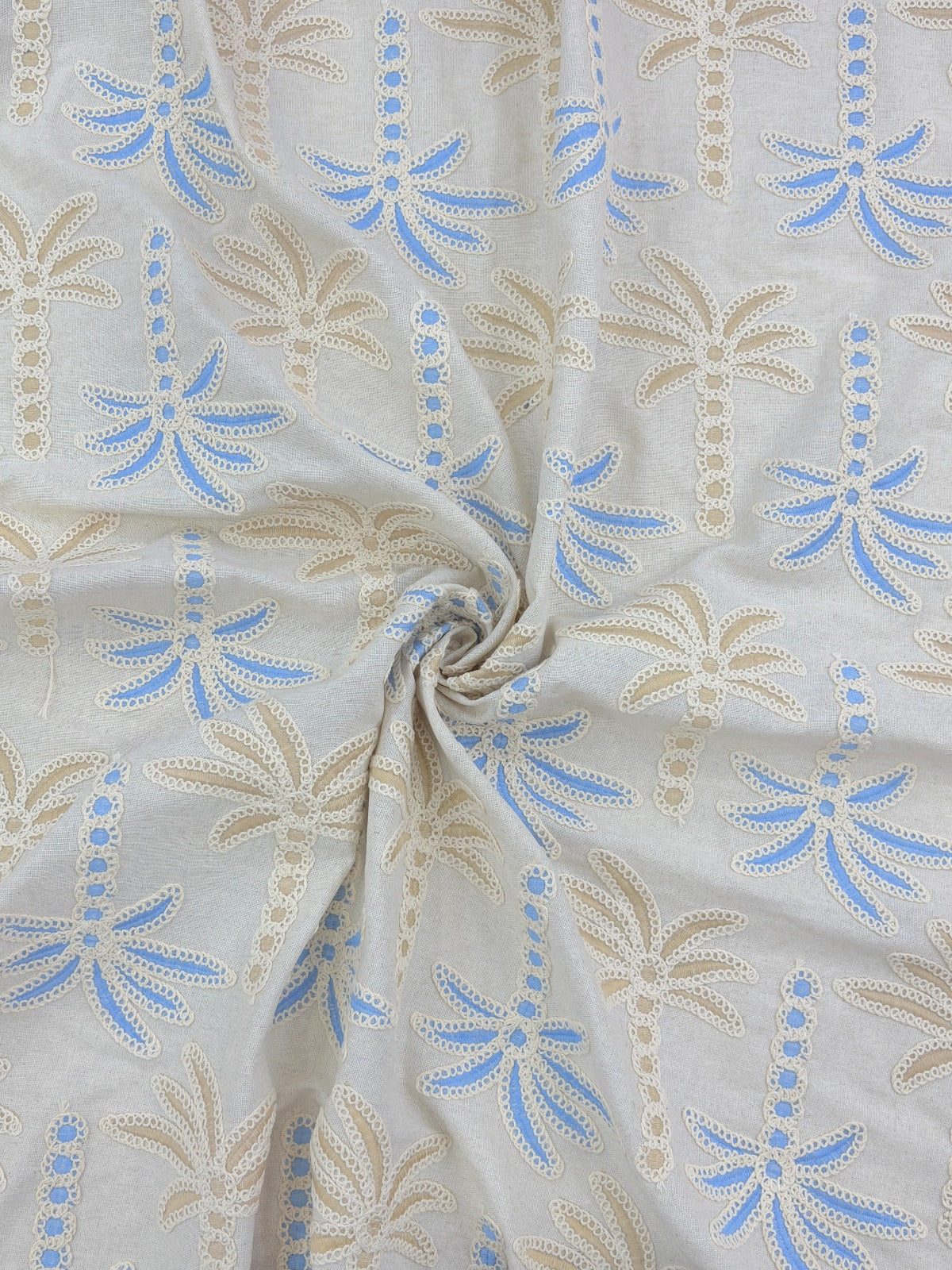 100% Cotton Embroidered Fabric – 58” Width