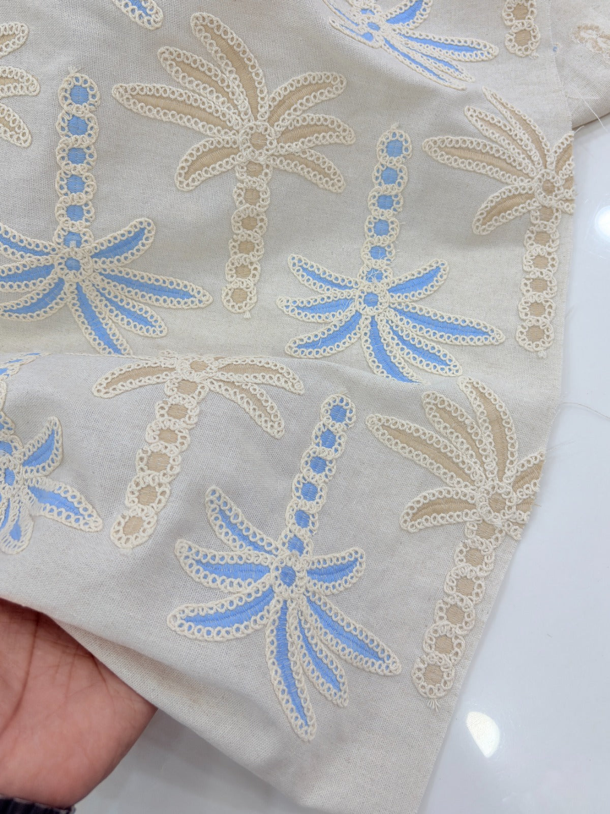 100% Cotton Embroidered Fabric – 58” Width