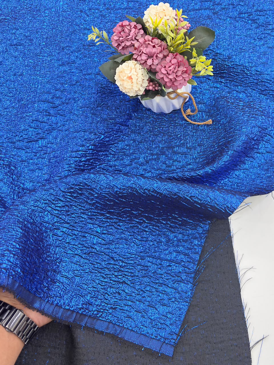 Woven Lurex Embossed Jacquard Fabric – 58” Wide