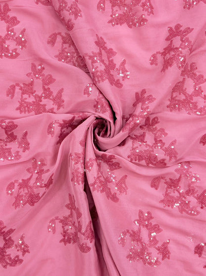 Sequin Embroidered Organza Fabric – 54” Width