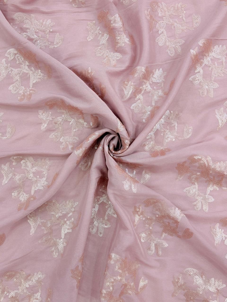 Sequin Embroidered Organza Fabric – 54” Width