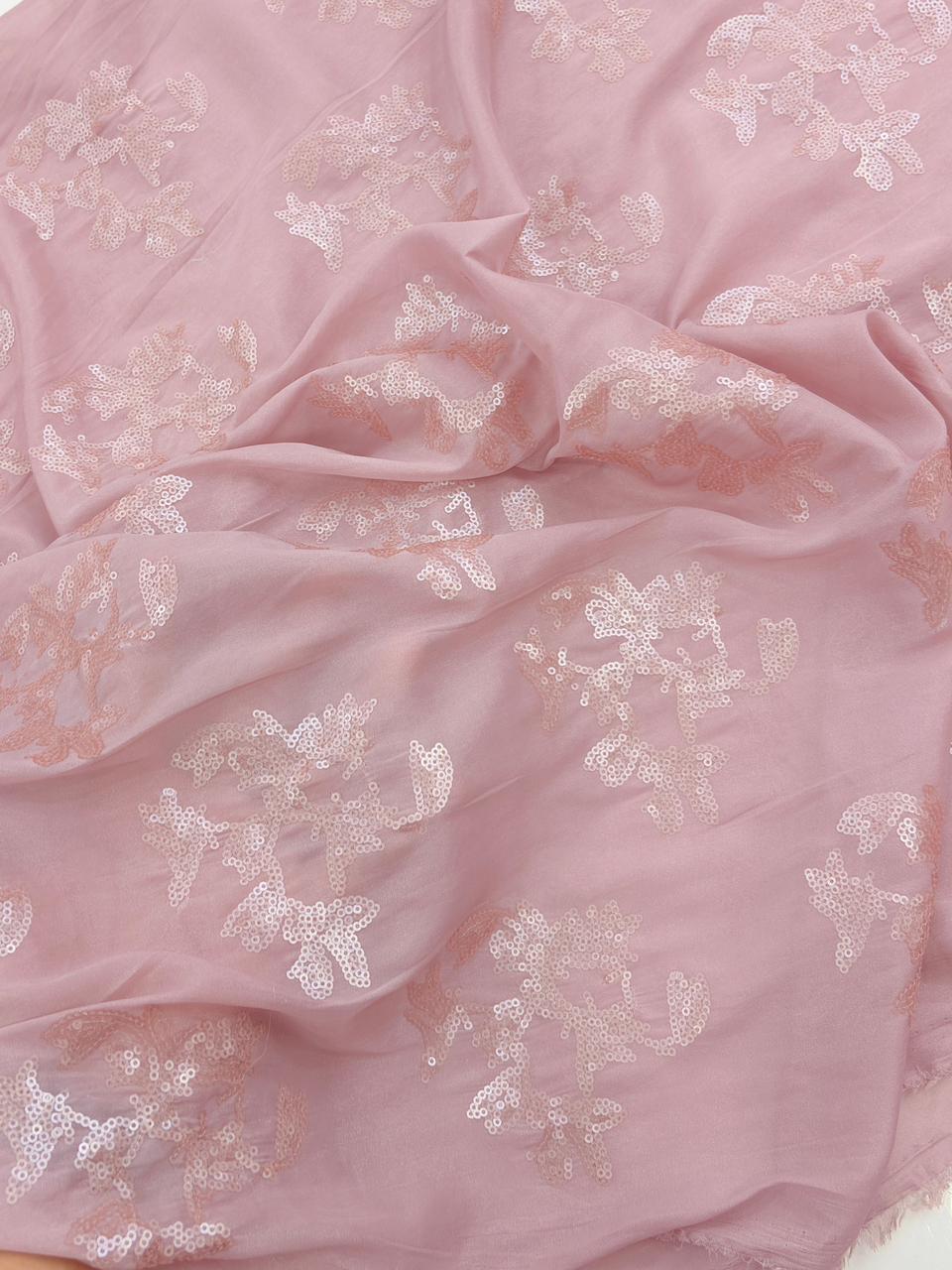 Sequin Embroidered Organza Fabric – 54” Width