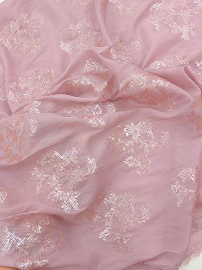 Sequin Embroidered Organza Fabric – 54” Width