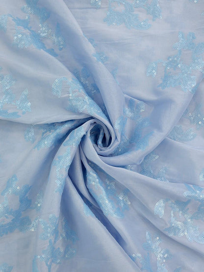 Sequin Embroidered Organza Fabric – 54” Width