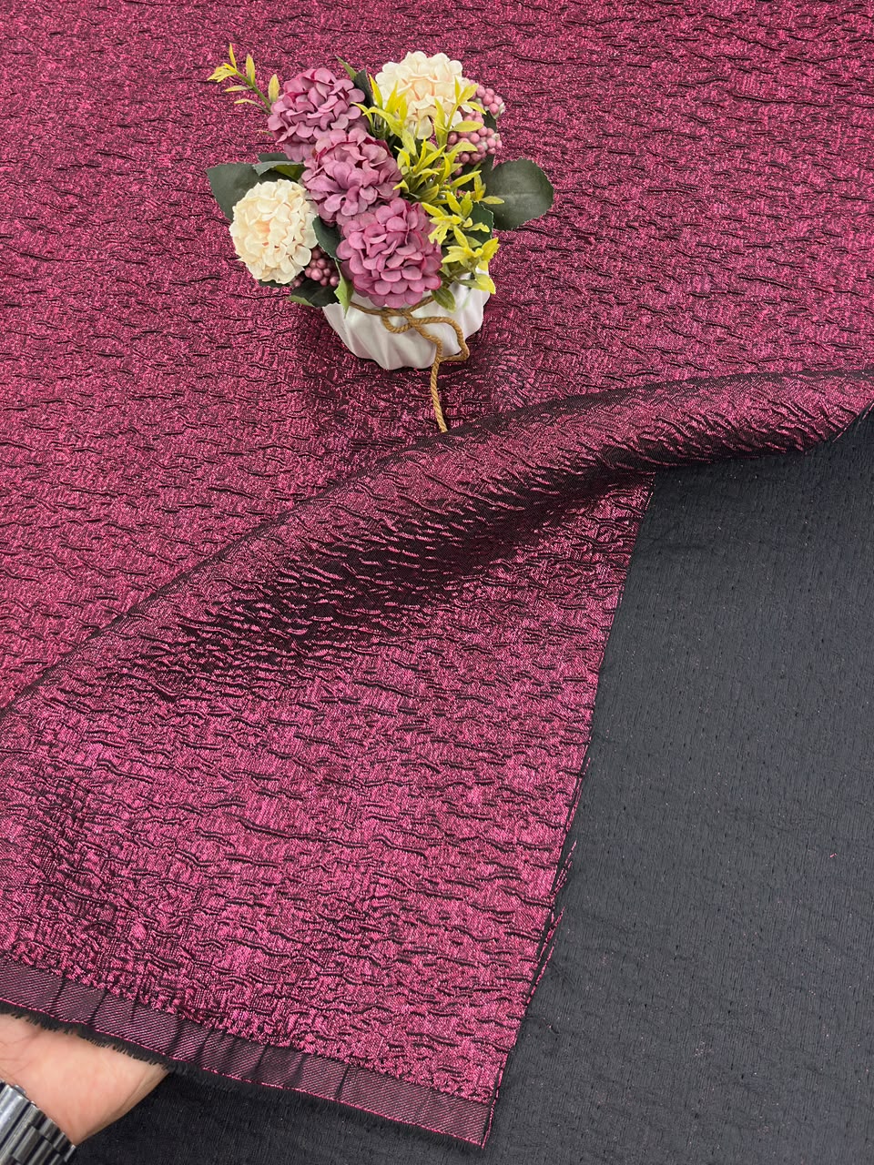 Woven Lurex Embossed Jacquard Fabric – 58” Wide