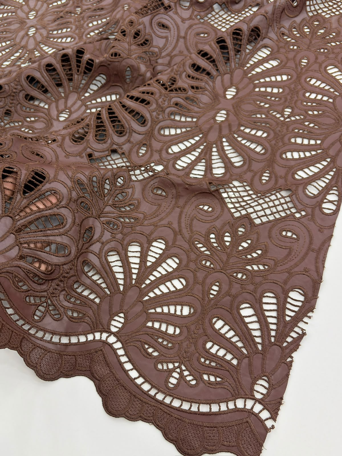 FLORAL PU Cutwork – Premium Faux Leather Fabric (48" Width)