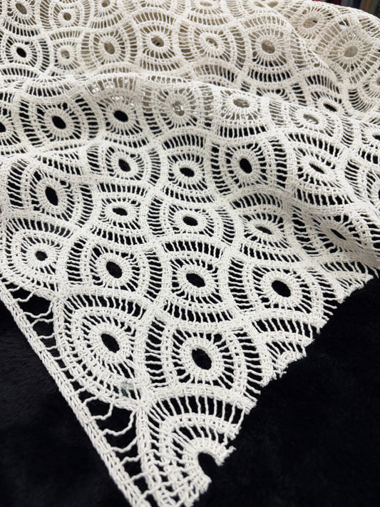 Dyeable Crochet Cotton Jaquard