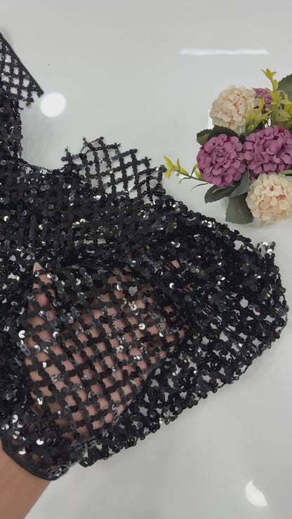 Sequin Crisscross Fabric